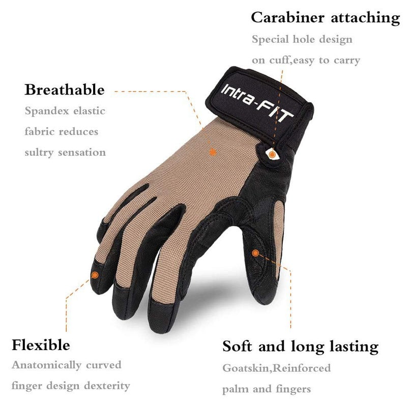 Intra-FIT Climbing Gloves Rope Gloves,Perfect for Rappelling Rescue Rock/Tree/Wall/Mountain Climbing,Adventure,Outdoor Sports - Image 3